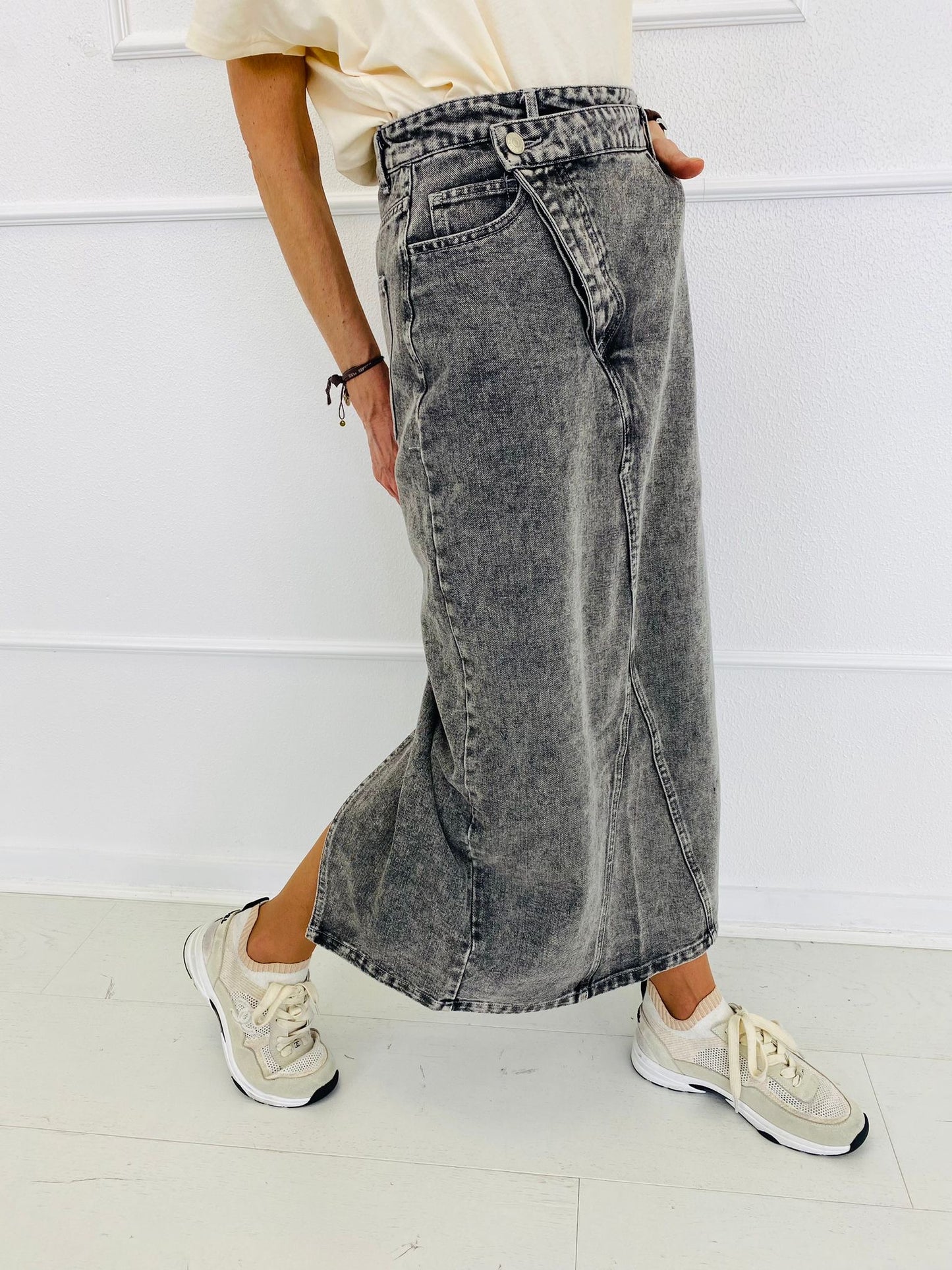 BONNIE | Saia jeans midi