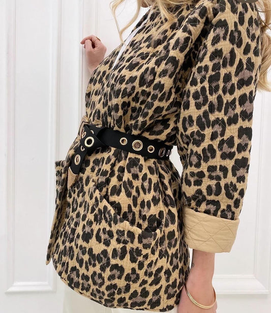 MILE | Casaco de bolsos animal print