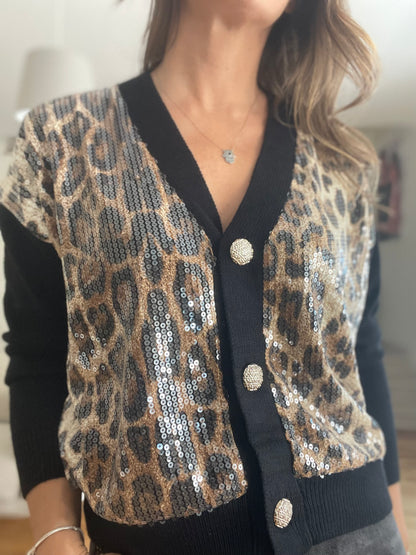 LEO | Cardigan animal print