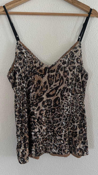 GLITTER LEO | Leopard top with sequins