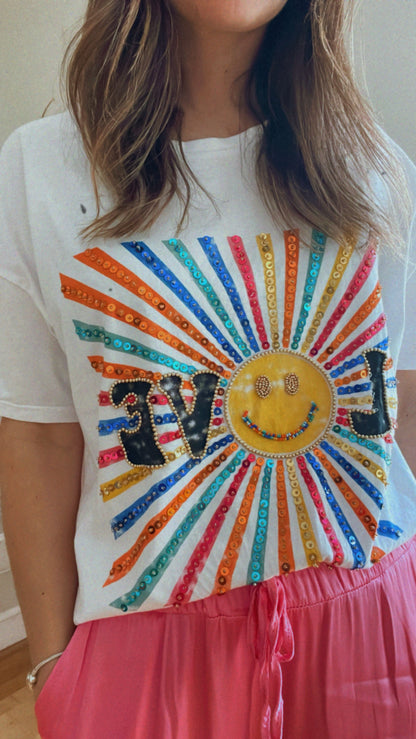 LOVE SUN | T-shirt com apliques