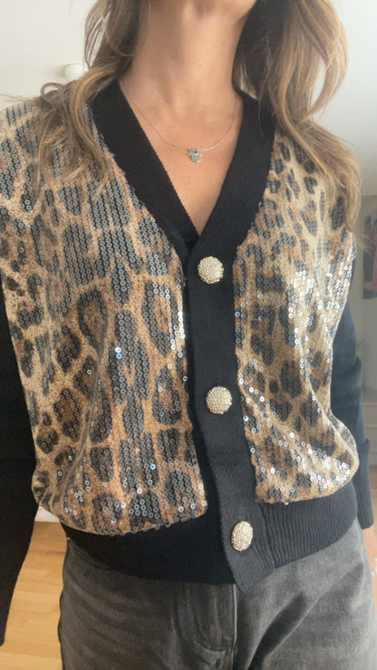 LEO | Cardigan animal print