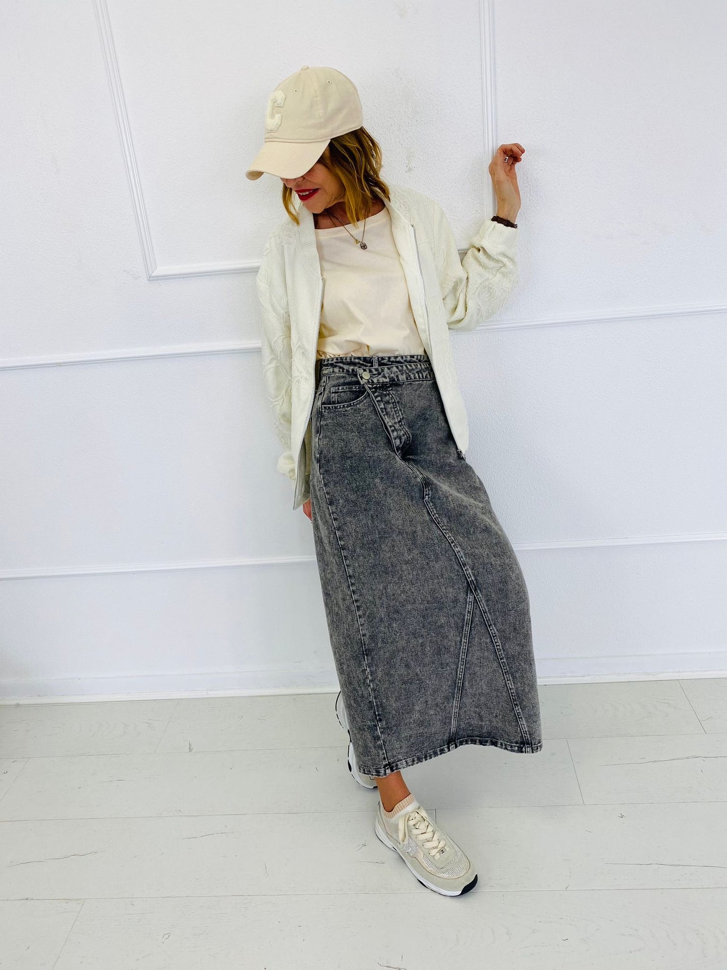 BONNIE | Saia jeans midi