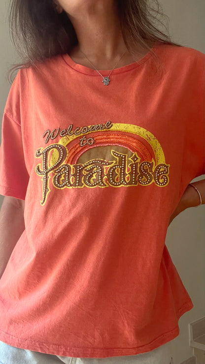 PARADISE | T-shirt com missangas