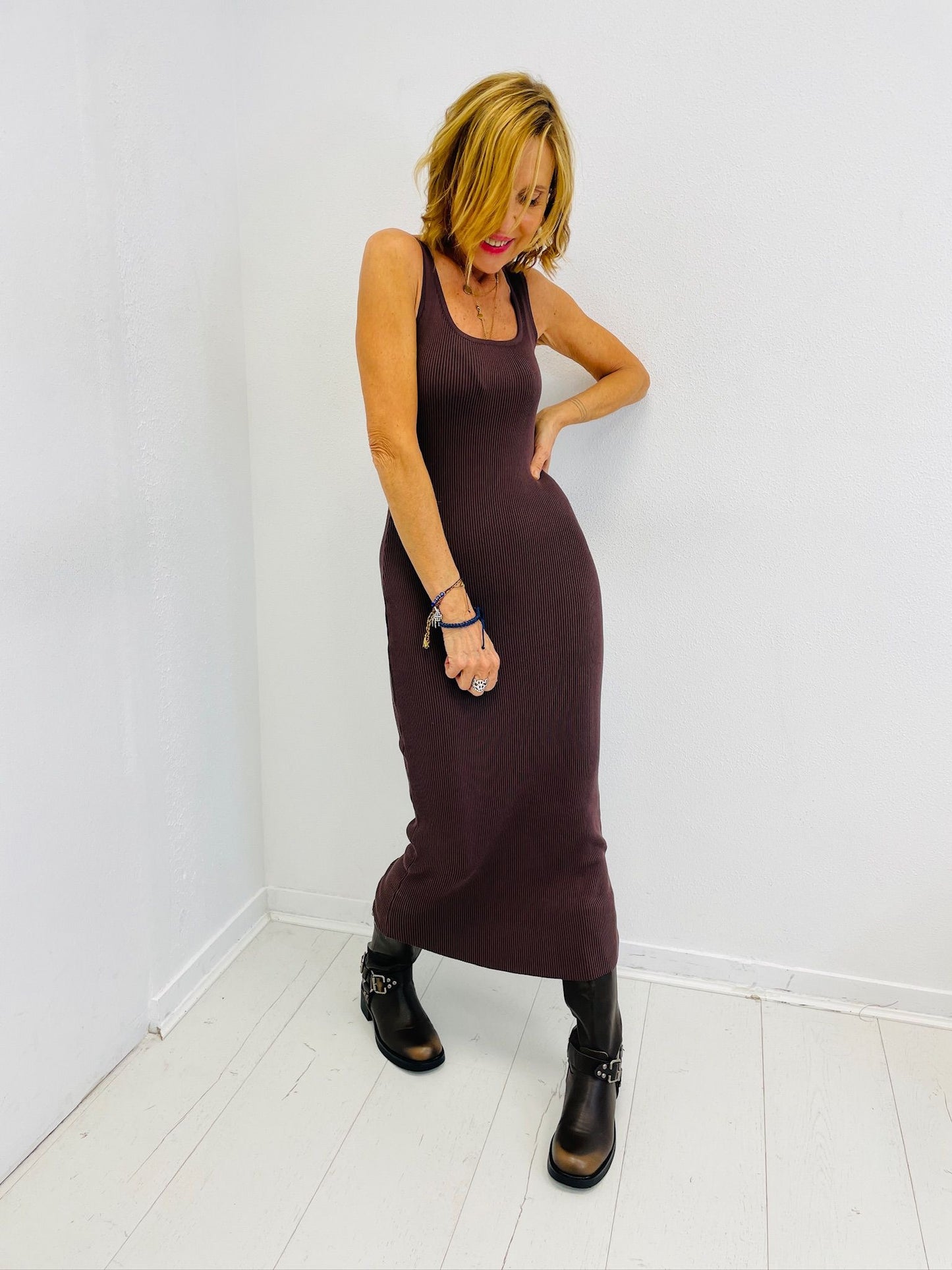 AMÉLIA | Vestido Maxi canelado