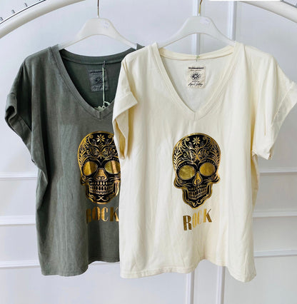 GOLD SKULL | T shirt estampada