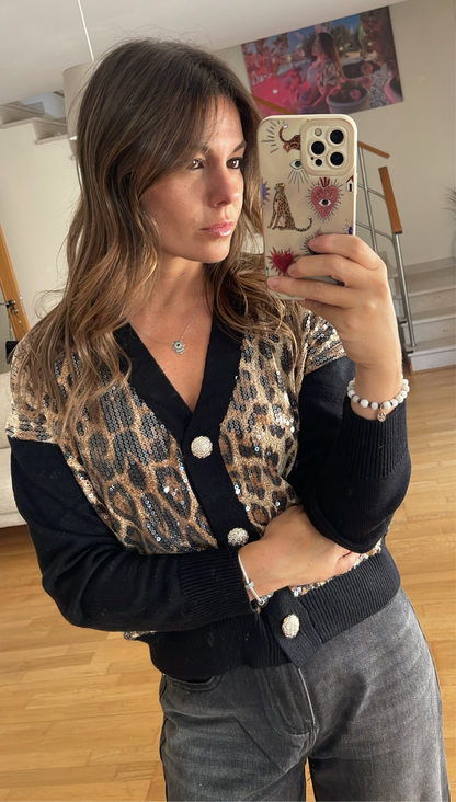 LEO | Cardigan animal print