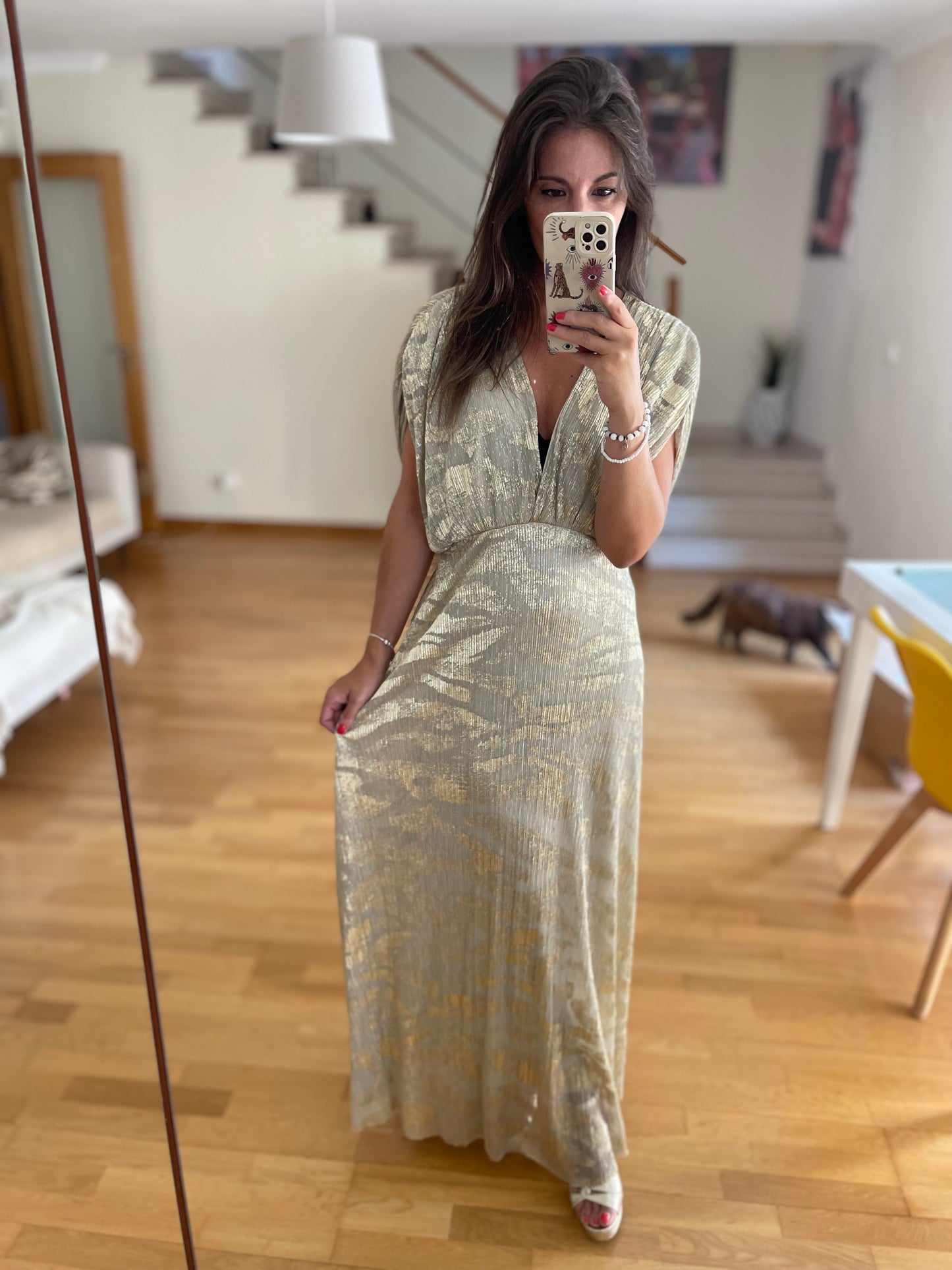 DIANA | Vestido Maxi com lurex