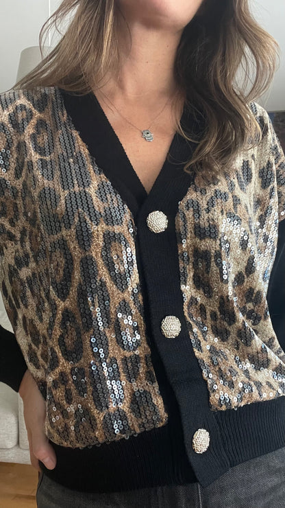 LEO | Cardigan animal print