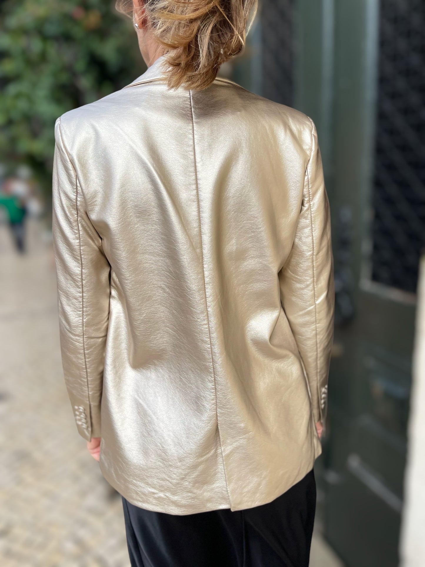 GOLDEN | Blazer ecopele dourado