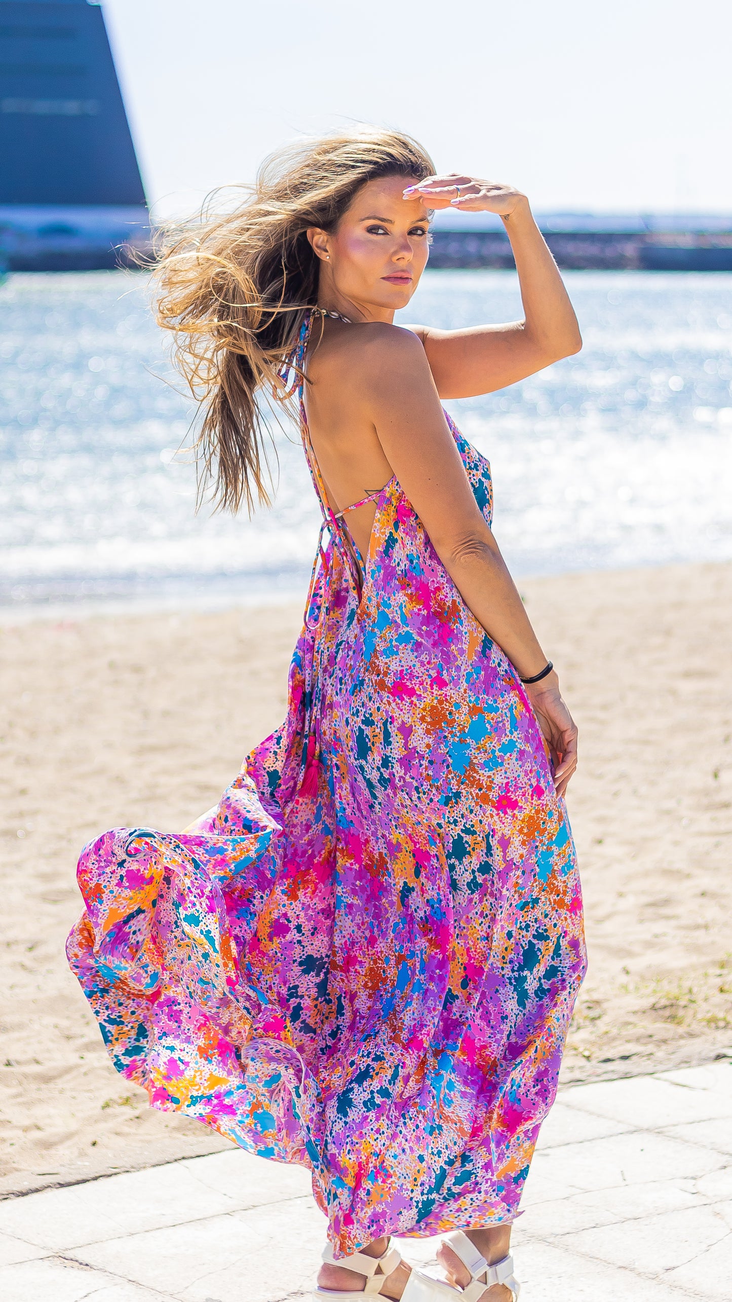 CARMELA | Vestido Maxi estampado