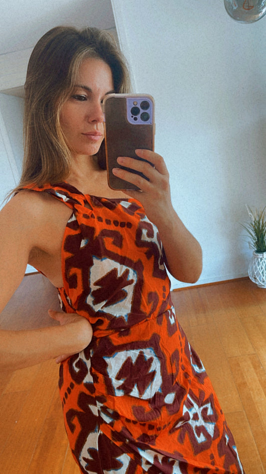 GOA ORANGE | Vestido estampado