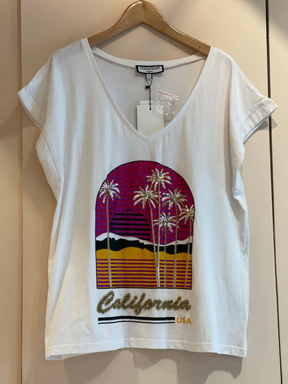 BLANCO CALIFORNIA | Camiseta con aplicaciones