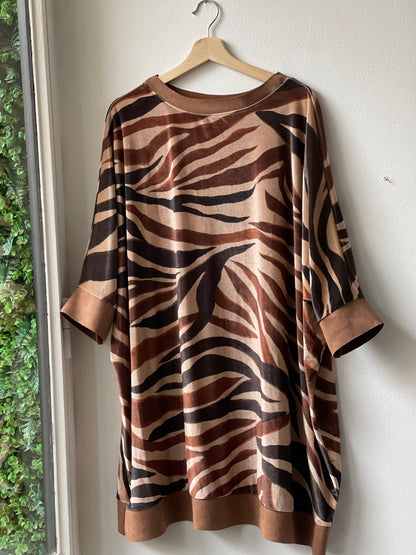 ZEBRA | Velvet dress