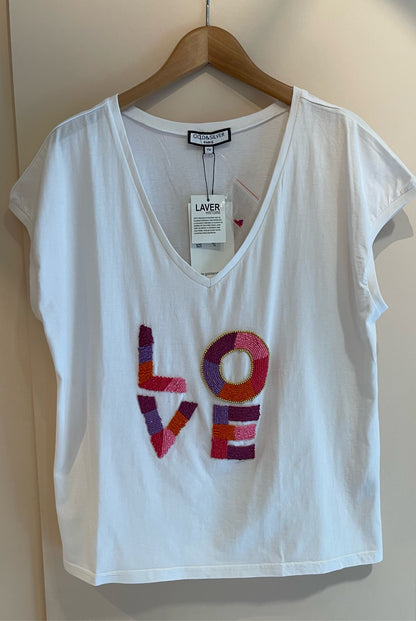 AMOR |Camiseta con cuentas