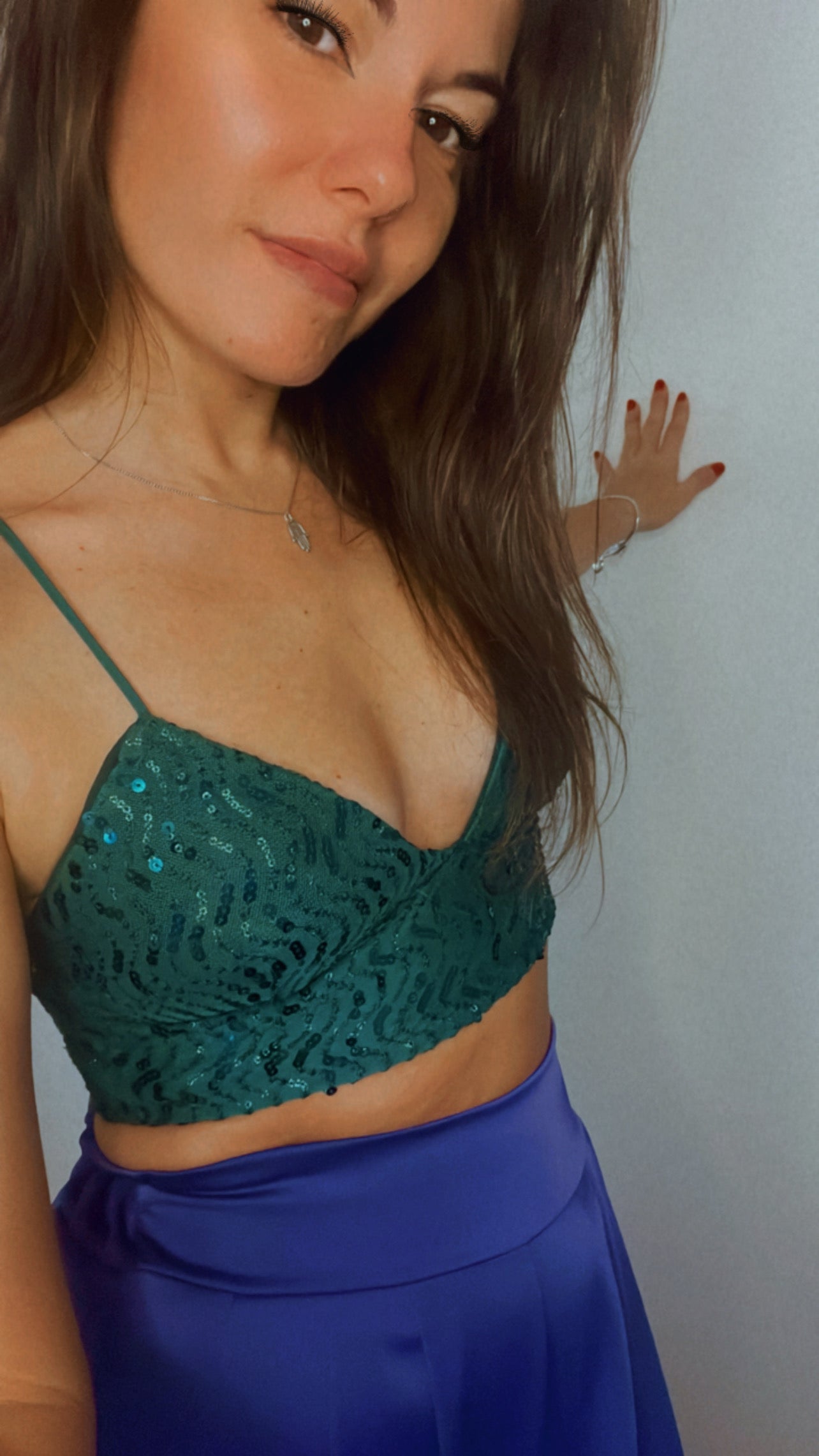 SURPRISE | Sequin crop top