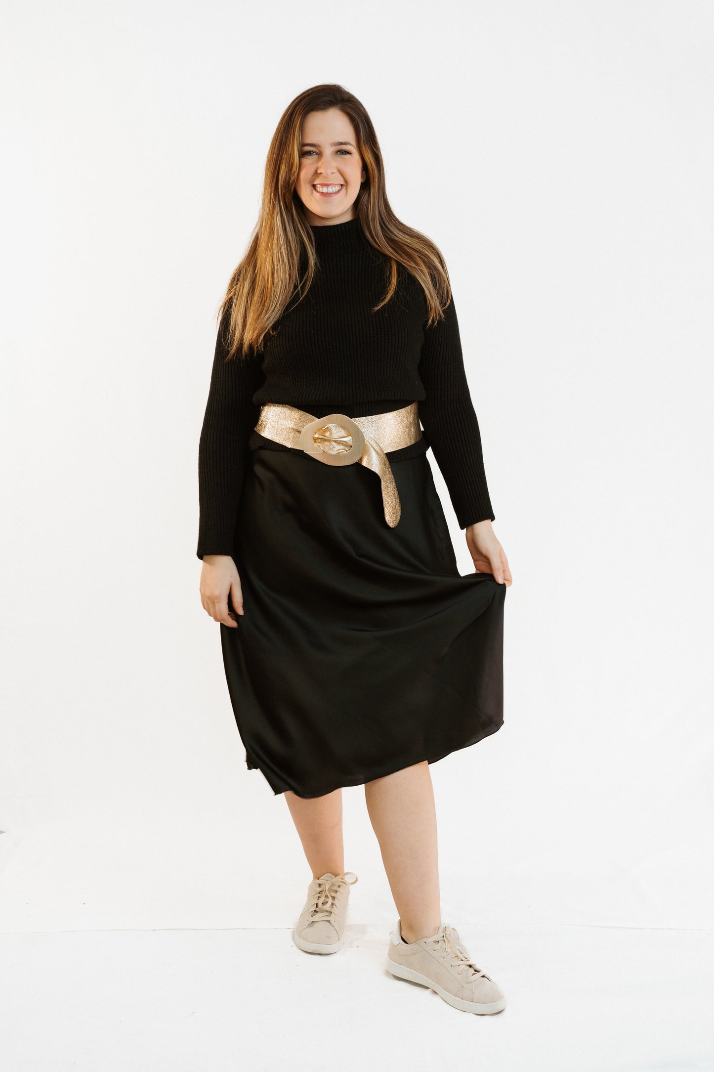 CAIRO | Satin midi skirt