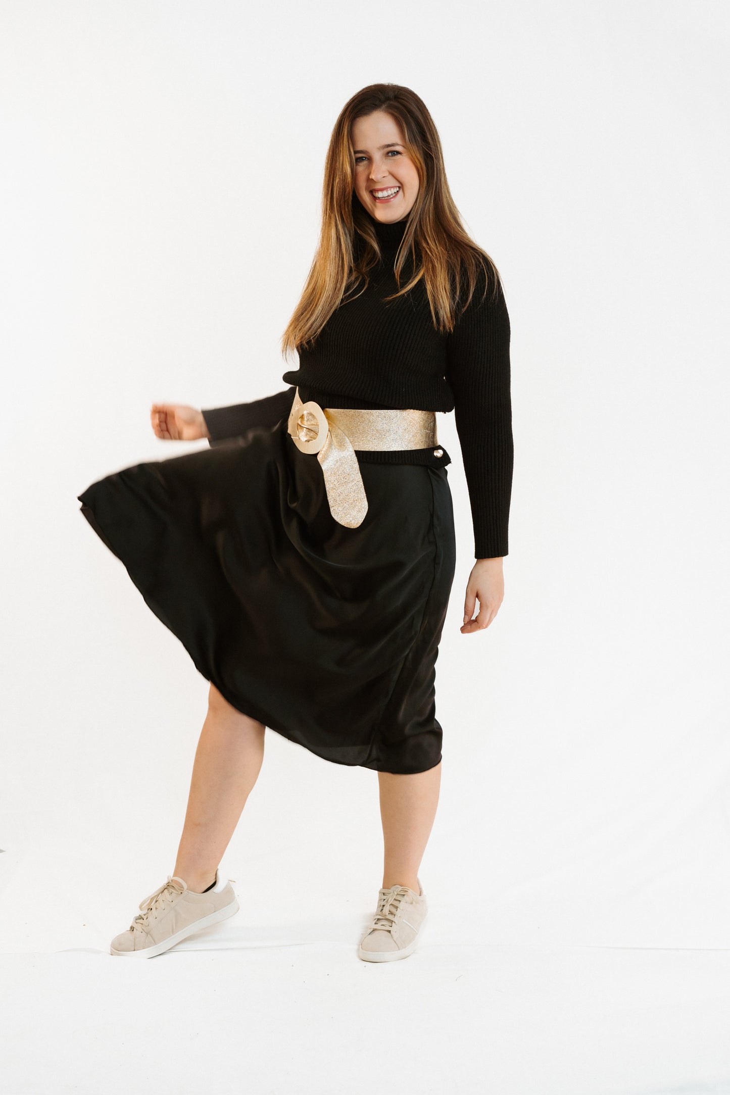 CAIRO | Satin midi skirt