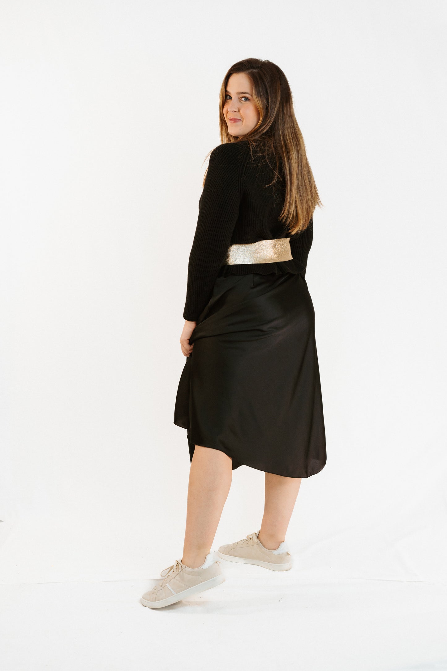 CAIRO | Satin midi skirt