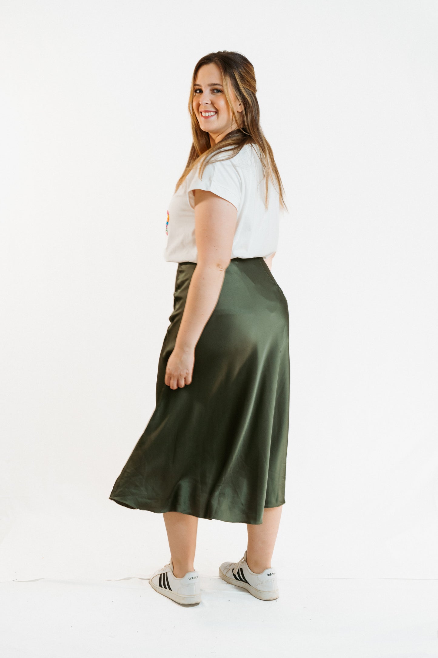 CAIRO | Satin midi skirt