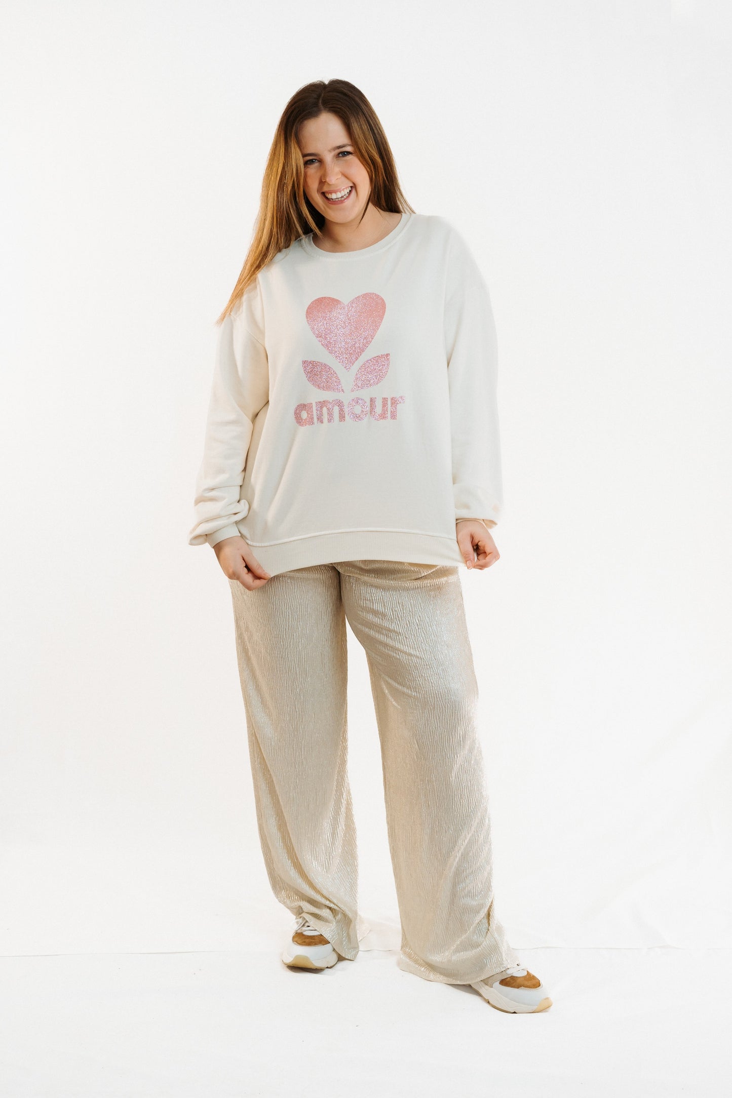 AMOUR | Sweat letras brilhantes